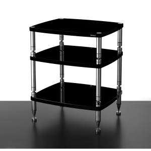 SolidSteel - HF-4 Glossy Black HiFi-Rack