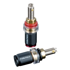 Furutech - FP-803 (R) Kupferlegierung schwarz, Kontakt α-Phosphor-Bronze-rhodiniert, (Set 2 St. / 1 St. lose)
